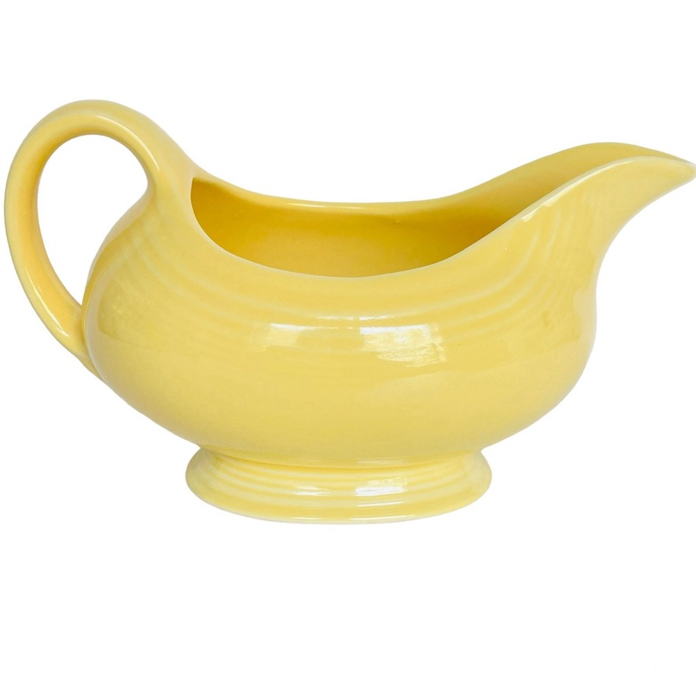 Homer Laughlin Fiesta Ware Yellow Modern 8" Open Sauce Gravy Boat 1987-2002